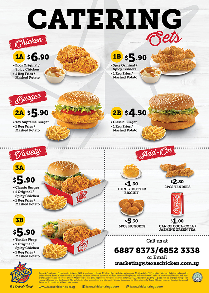 Texas Chicken Singapore Catering